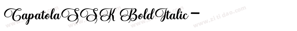 CapatolaSSK BoldItalic字体转换